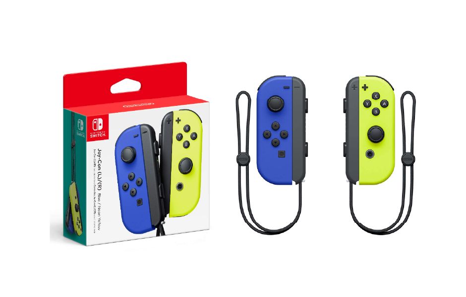 Joy Con - Blue/Neon Yellow