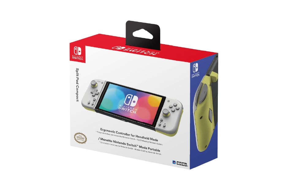 HORI Split Pad Compact - Light Gray & Yellow