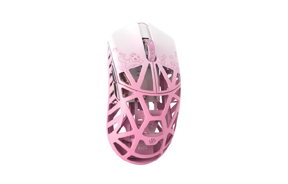 WL Beast X Fabulous Beasts X 8k Magnesium Gaming Mouse - White & Pink