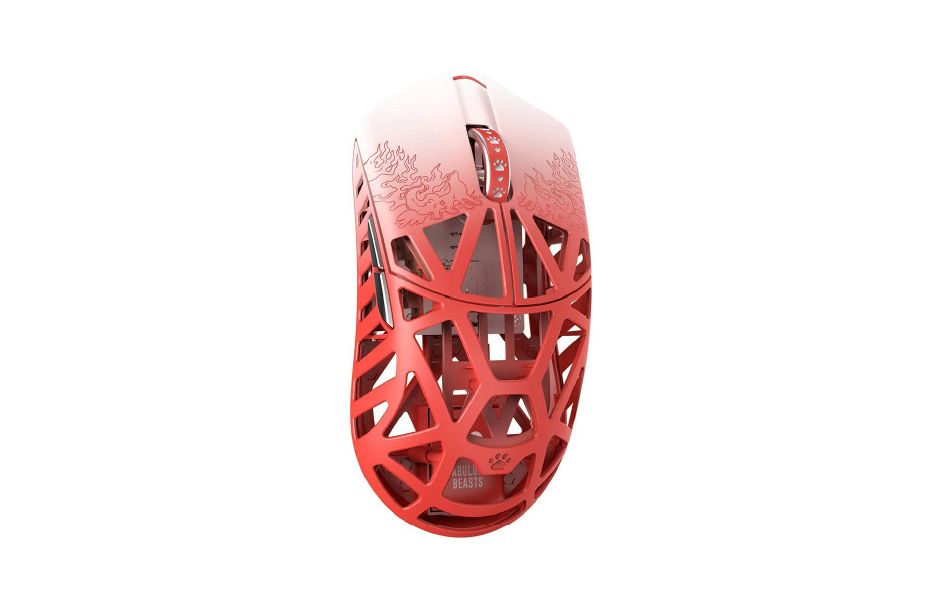 WL Beast X Fabulous Beasts Series X 8k Magnesium Gaming Mouse - White & Red