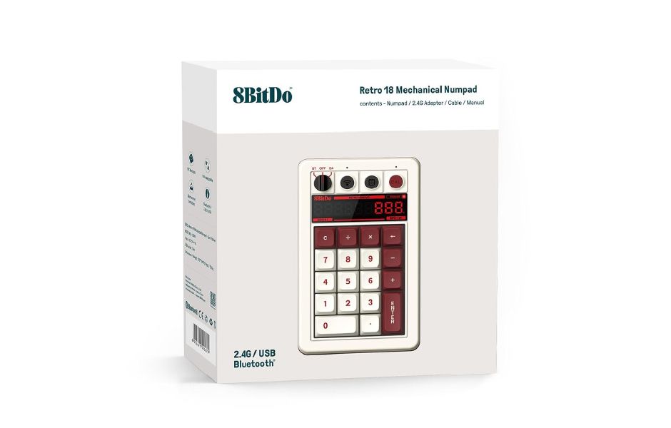 8BitDo Retro 18 Mechanical Numpad - Fami Edition