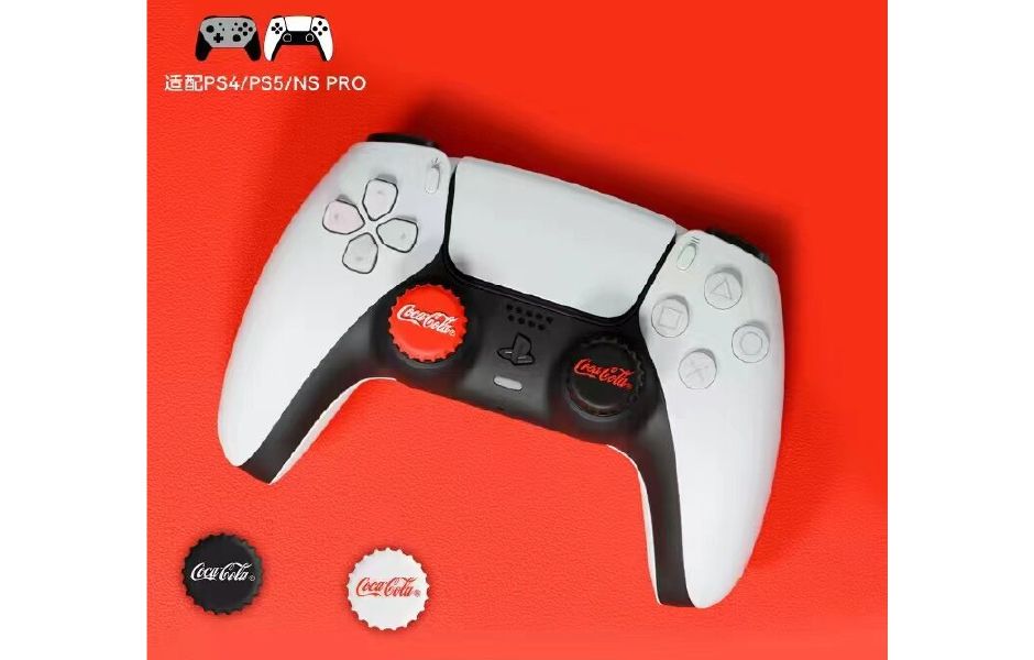 GeekShare X Coca-Cola Button Caps - PS5 DualSense & Switch Pro Controller
