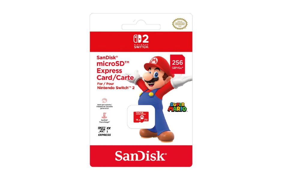 SanDisk x Nintendo microSD Express Card 256GB 880MB/s (for NSW2) - Super Mario