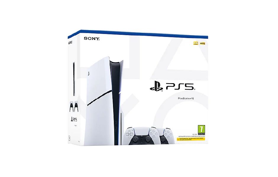 PlayStation 5 Slim Disc Drive Edition - Two DualSense Wireless Controllers Bundle