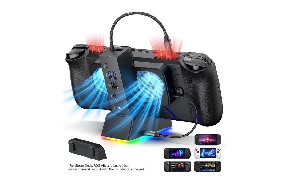 JSAUX 7-in-1 RGB Cooling Docking Station