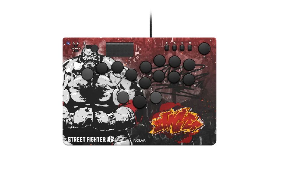HORI Street Fighter 6 NOLVA Mechanical All-Button Arcade Controller for [PS5 / Windows]- ZANGIEF