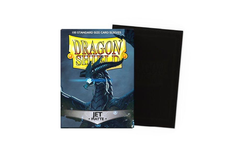Dragon Shield 100 - Standard Deck Protector Sleeves - Matte Jet - AT-11024