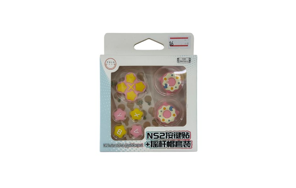 Akitomo NS2 Button Sticker + Joystick Cap Set - Donut