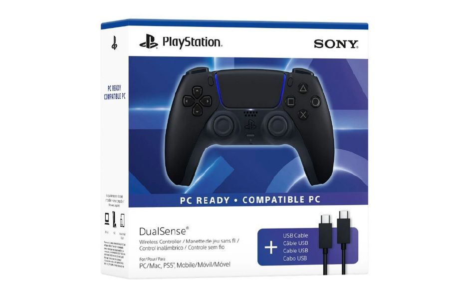 DualSense Wireless Controller - Midnight Black + USB CABLE For PC