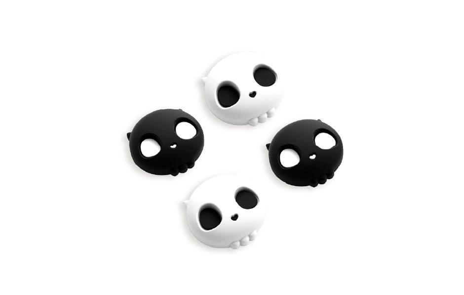 GeekShare NS2 Sweetheart Skull Thumb Grips - Black & White
