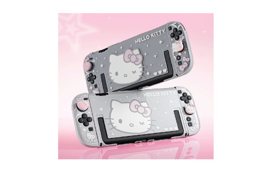 GeekShare NS2 Hello Kitty Shrinking Silver Heart Split Protect Case