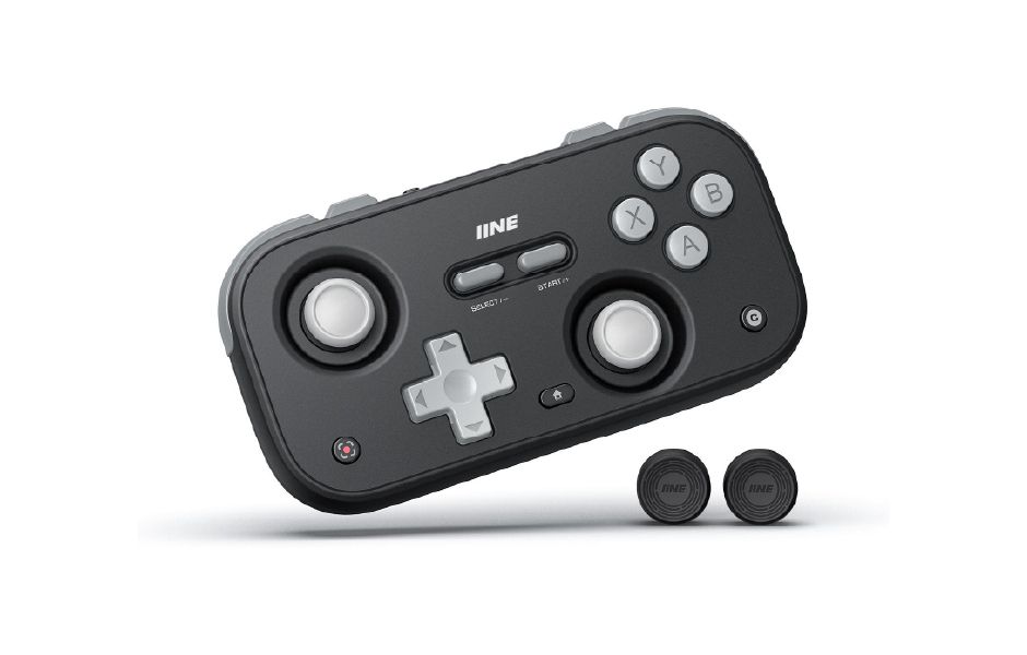 IINE Retro Pocket Game Controller Black (Switch 1, Switch 2, Steam Deck, PC, Android, iOS, tablets)